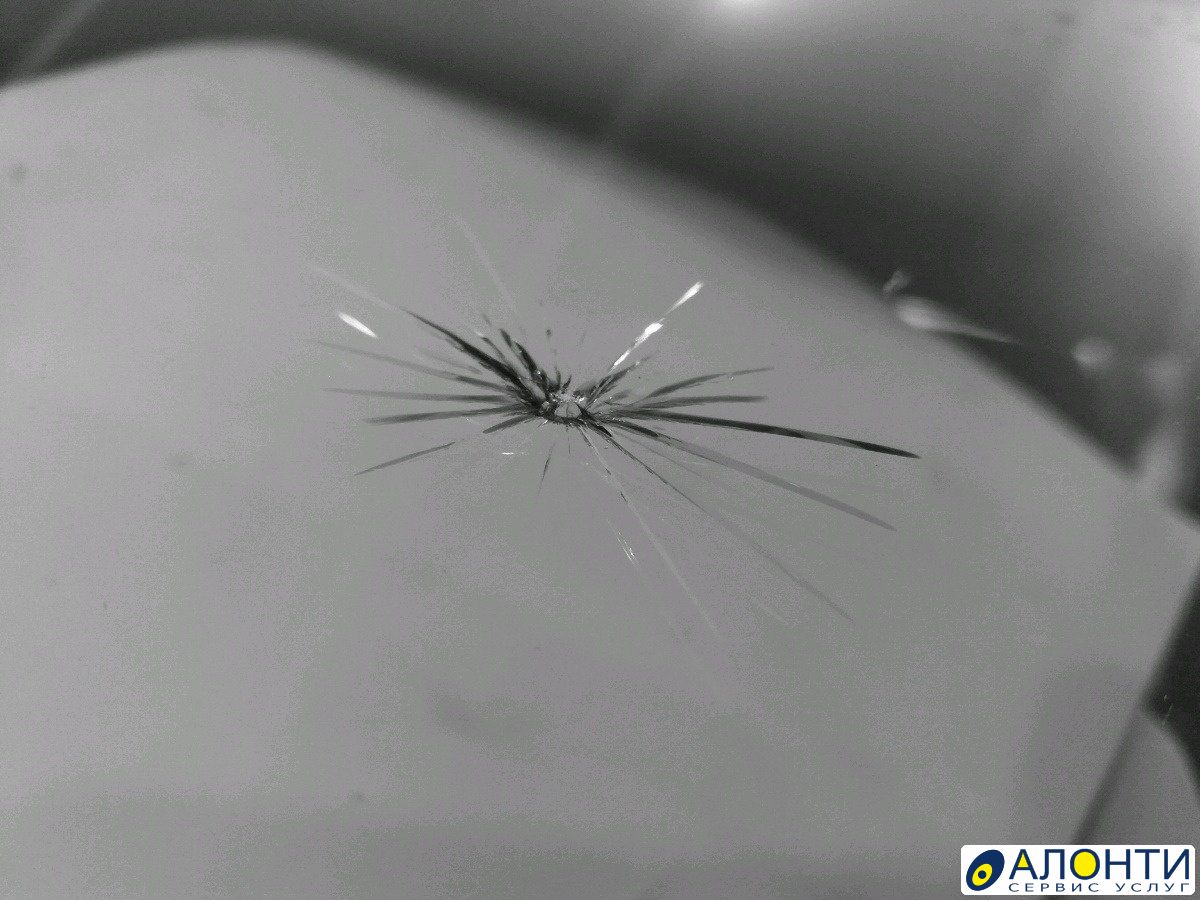 Трещина на лобовом стекле видео